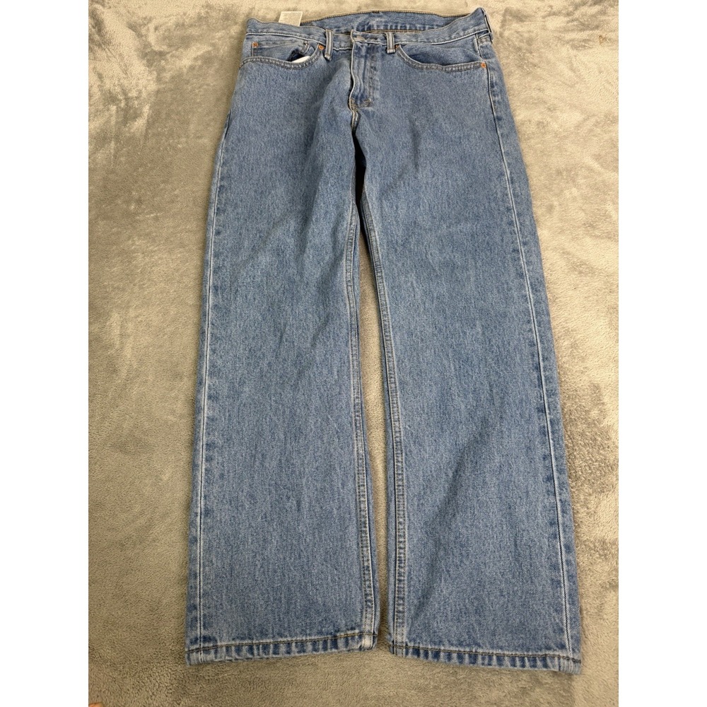 Levis 505 Regular Fit Straight Jeans Men's Size 34X29 Blue